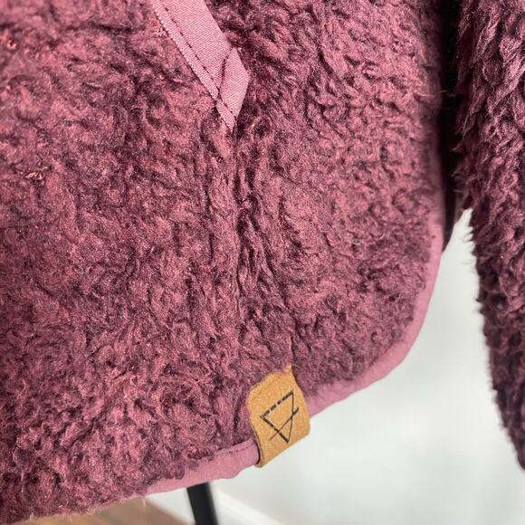Liv Outdoor Wiley Sherpa Fleece Pullover Magenta Purple Womens Small Pocket - Picture 8 of 14